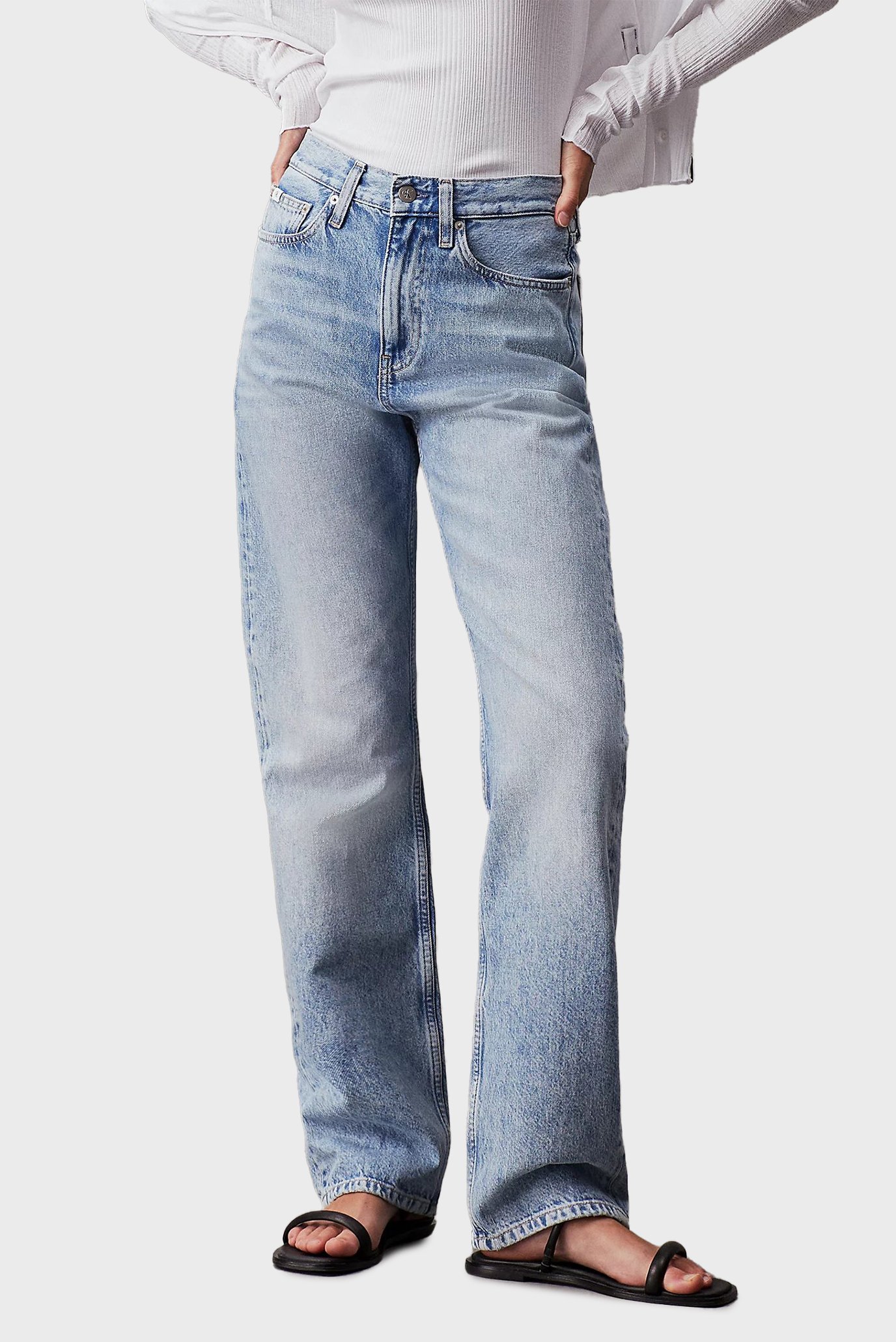Женские голубые джинсы HIGH RISE STRAIGHT 1