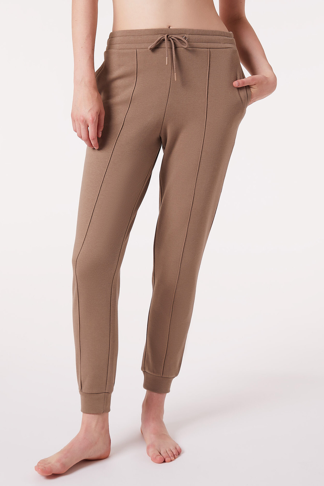 Женские коричневые брюки BUNJI 1