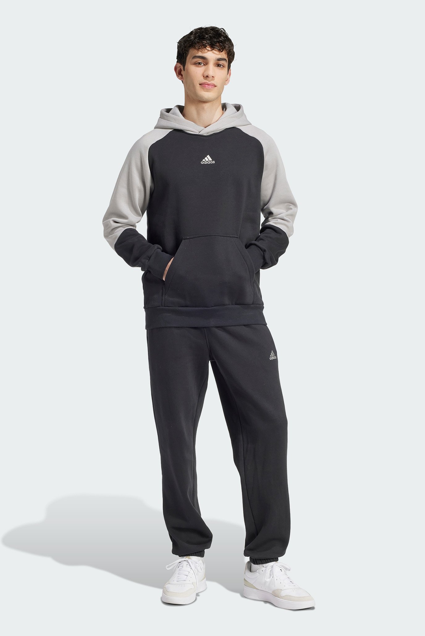 Чоловічий чорний спортивний костюм (худі, штани) Sportswear Fleece Colorblock 1