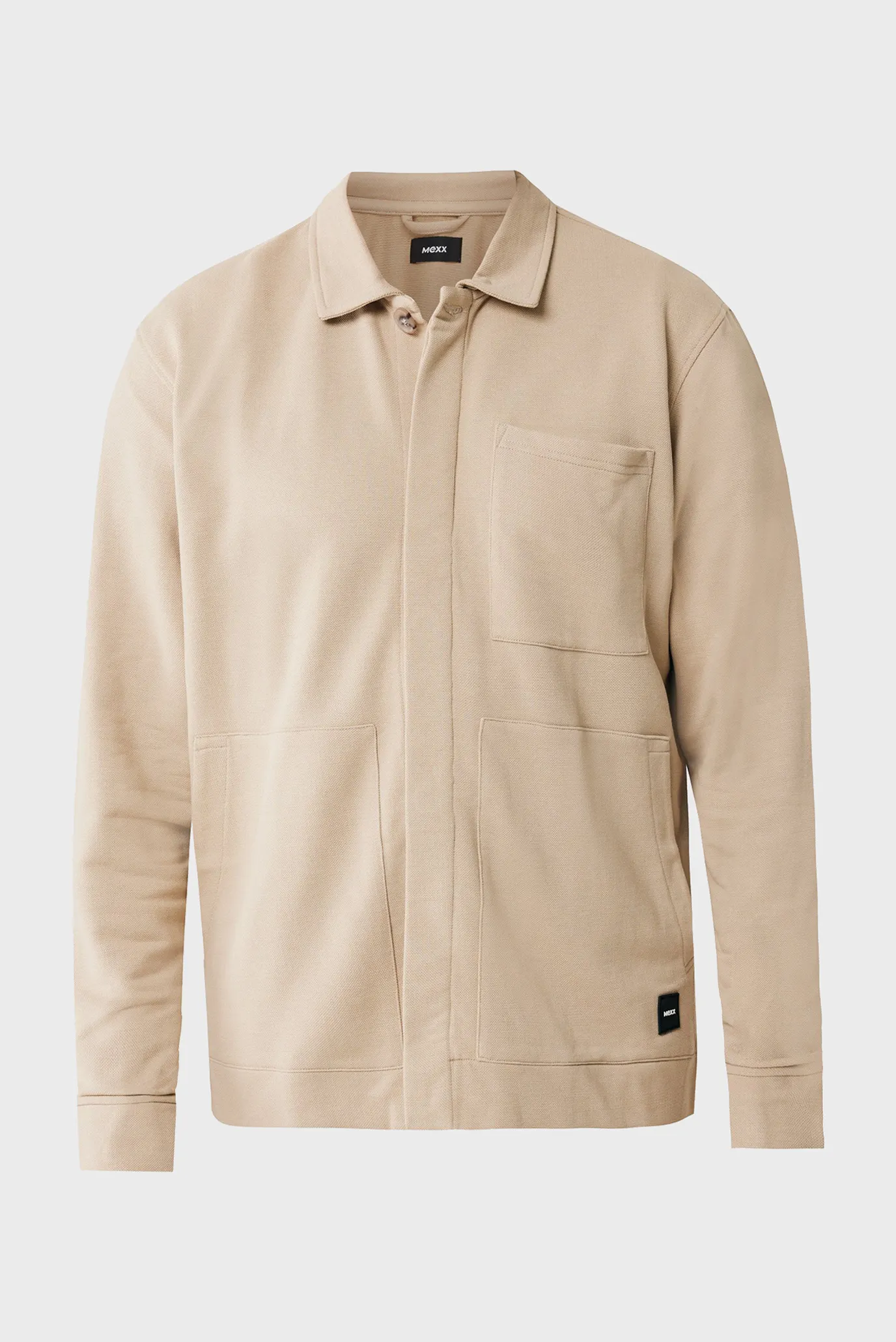 Чоловіча бежева сорочка-пальто 5