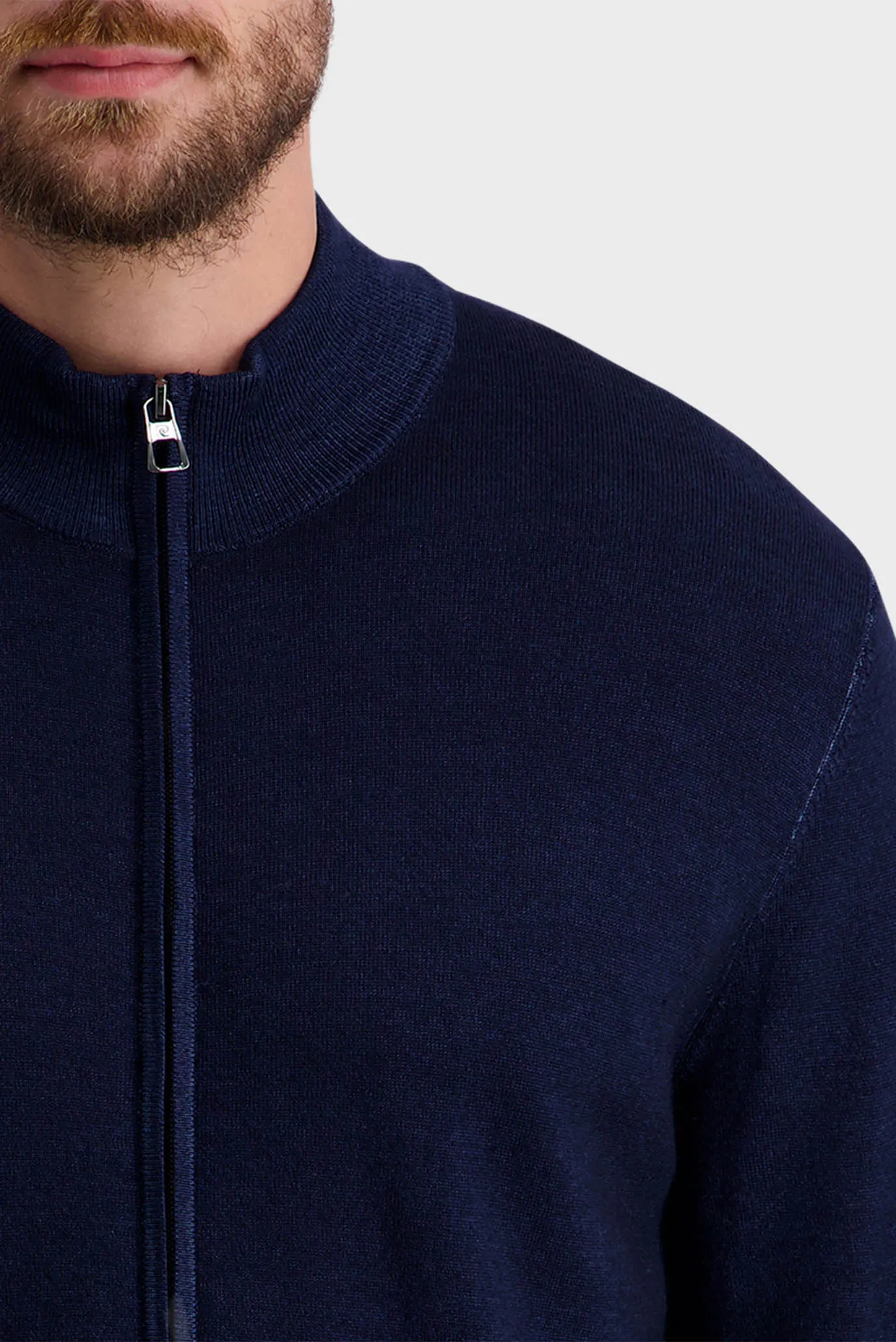 Чоловічий темно-синій вовняний кардиган 3