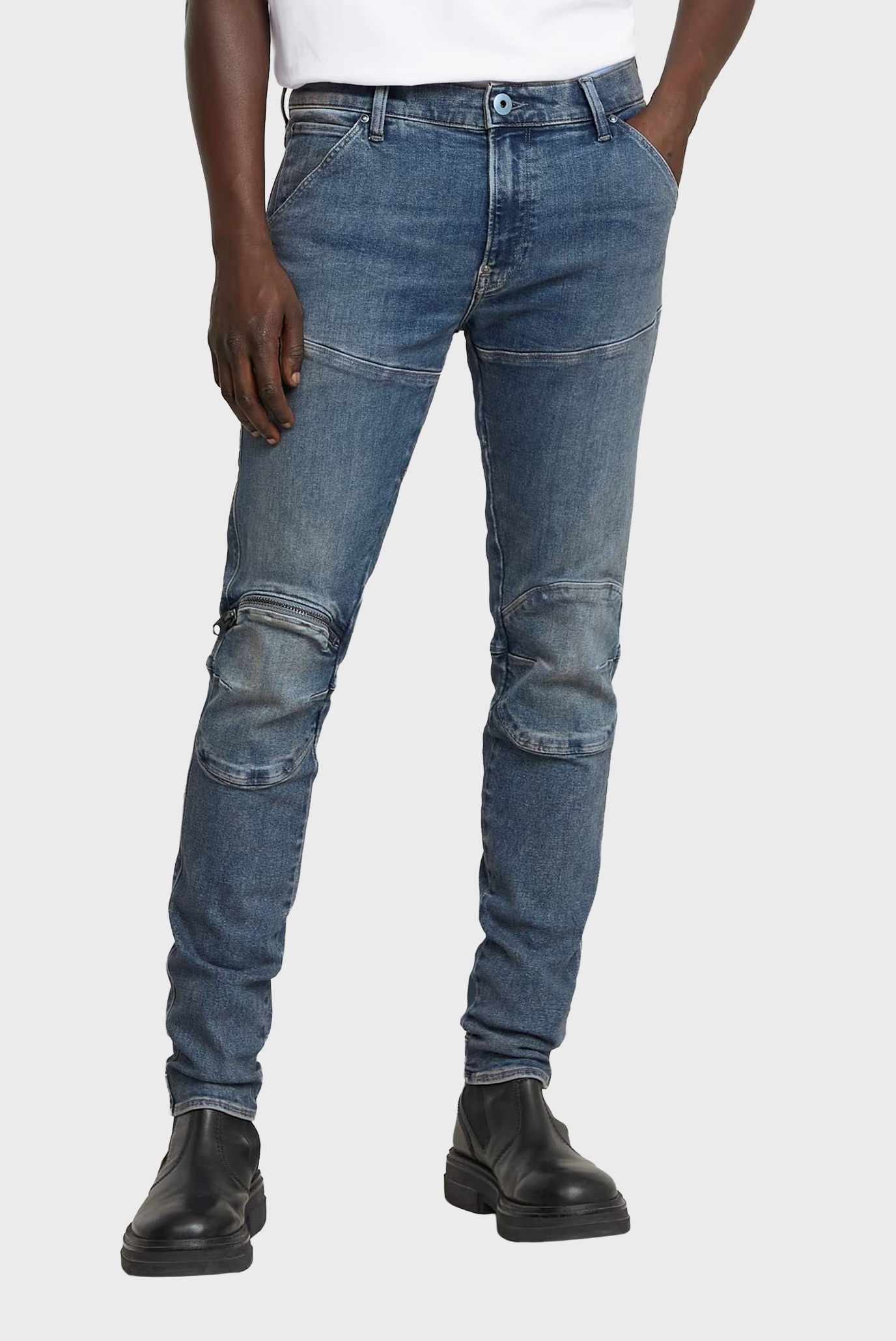 Мужские синие джинсы 5620 3D Zip Knee Skinny Синий 32-32 G-Star RAW D01252,D634 Мужские синие джинсы 5620 3D Zip Knee Skinny Синий 32-32 G-Star RAW D01252,D634