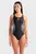 Жіночий чорний купальник GRID SWIMSUIT V BACK GRAPHIC