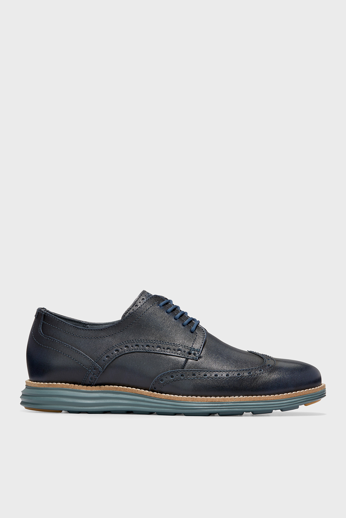 Чоловічі темно-сині шкіряні оксфорди ØriginalGrand Wingtip Oxford 1