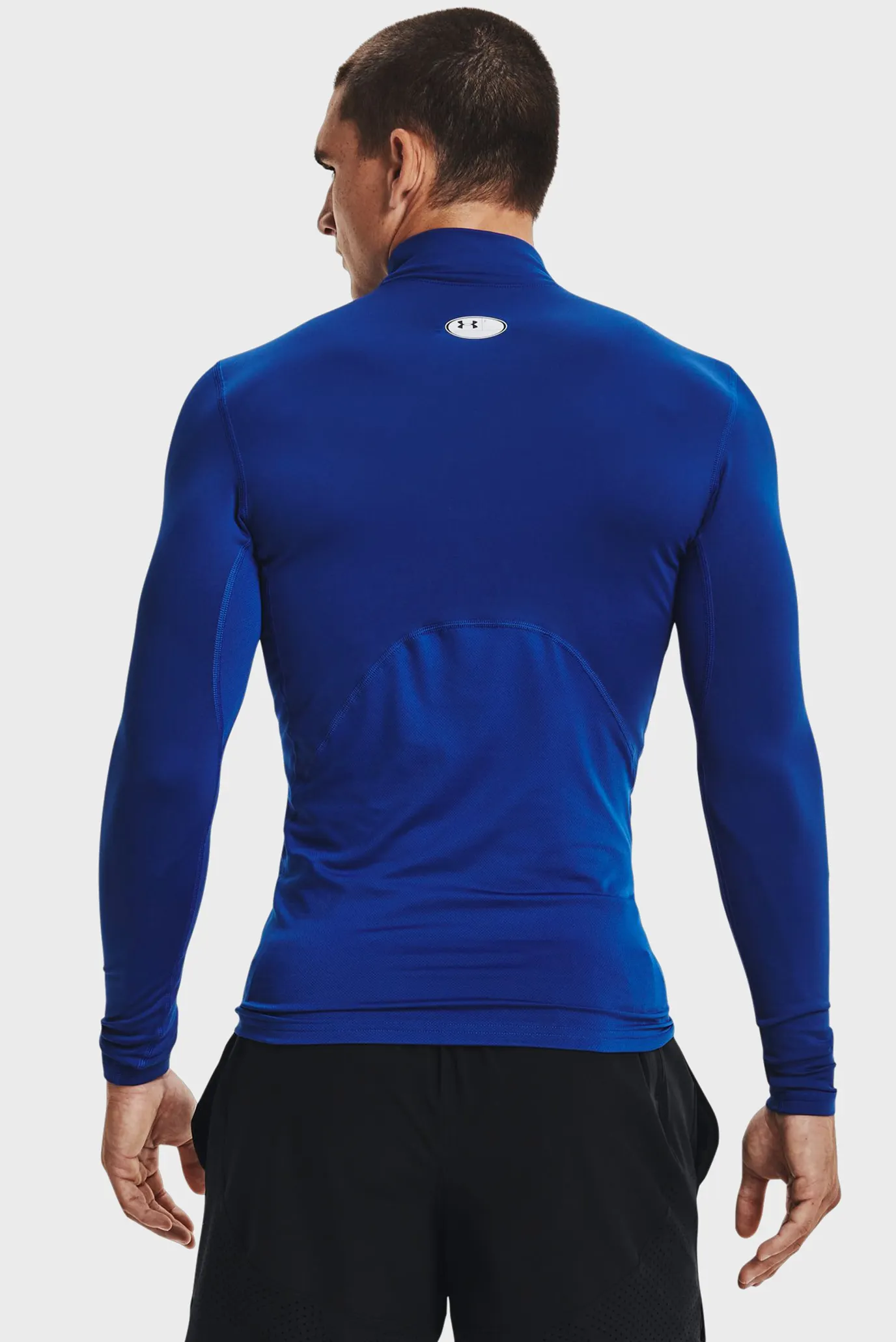 Мужской синий термореглан UA CG Armour Comp Mock 3