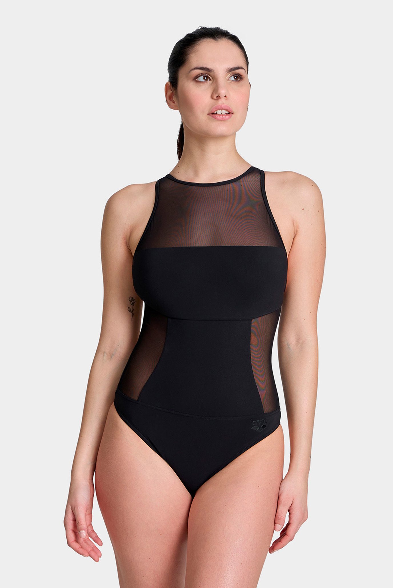 Женский черный купальник MESH PANELS SWIMSUIT SWIM PRO 1