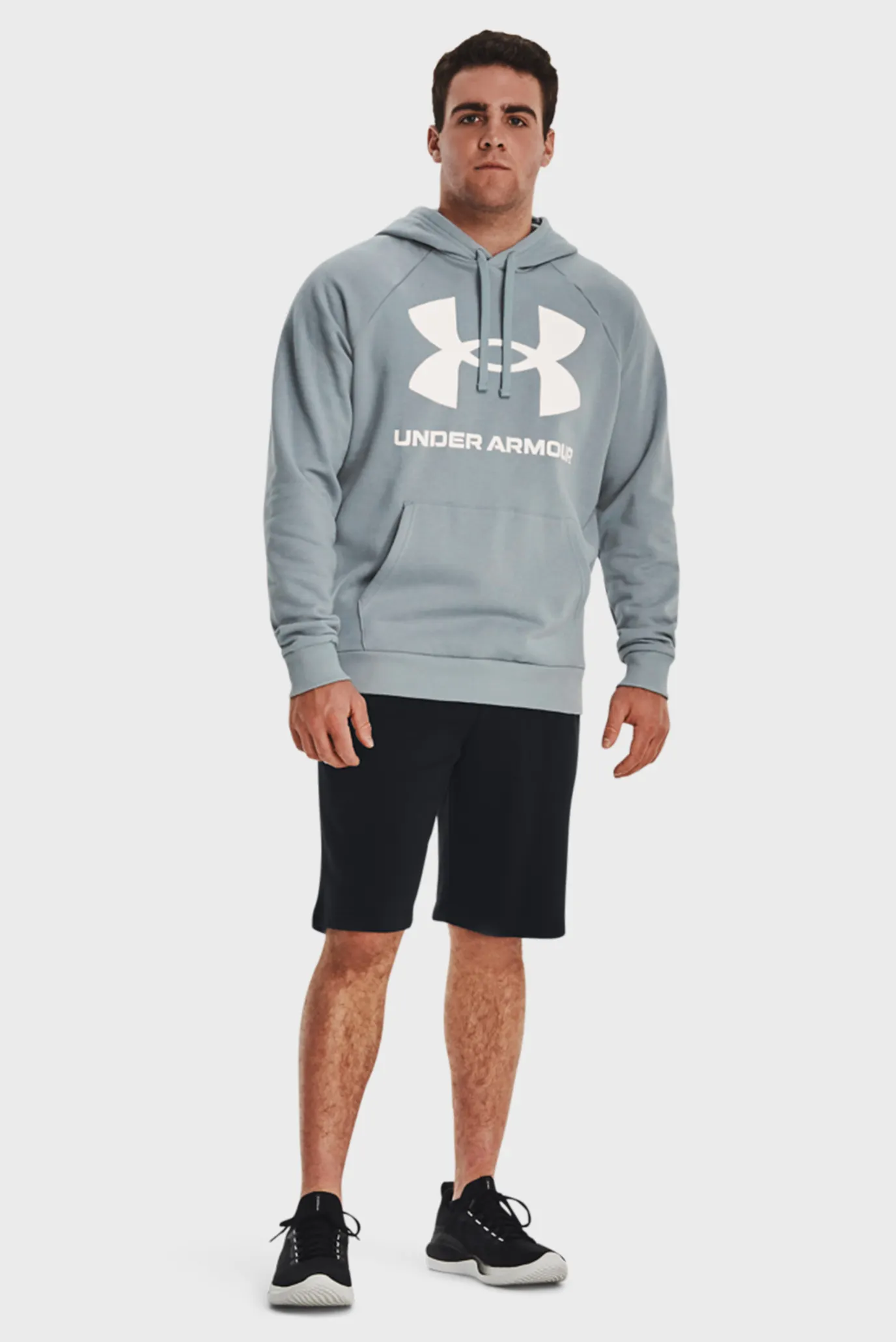 Чоловіче блакитне худі UA Rival Fleece Big Logo HD 2