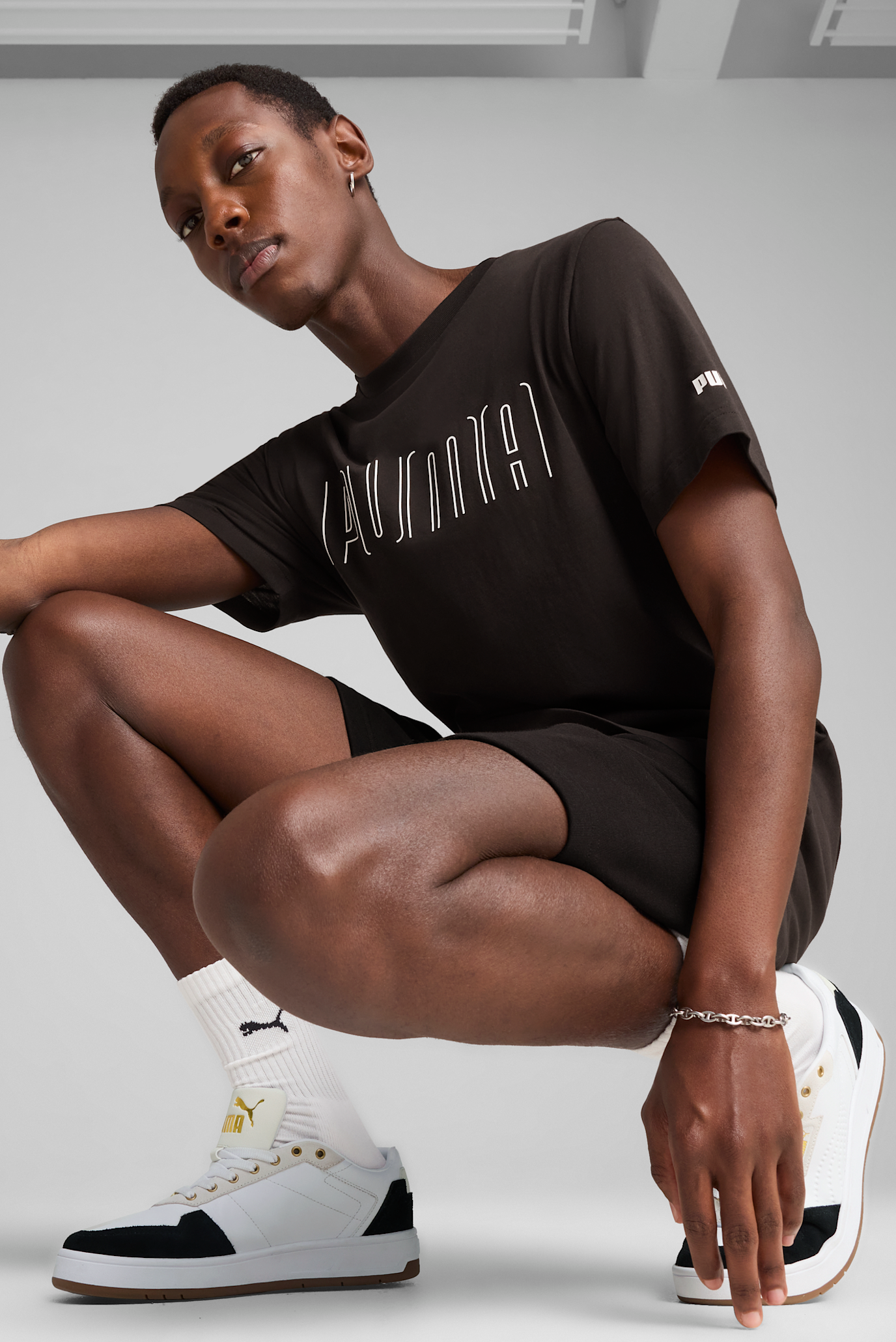 Мужская черная футболка PUMA Sport Graphic Tee Men 1