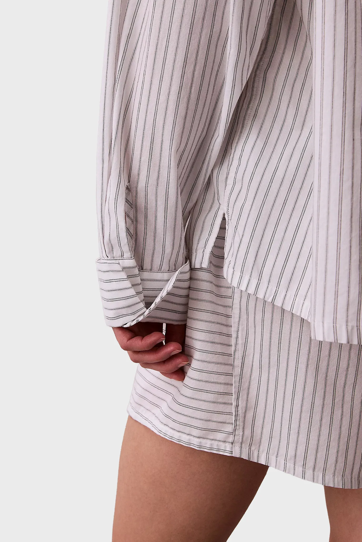 Женская белая рубашка в полоску BUTTON DOWN 5