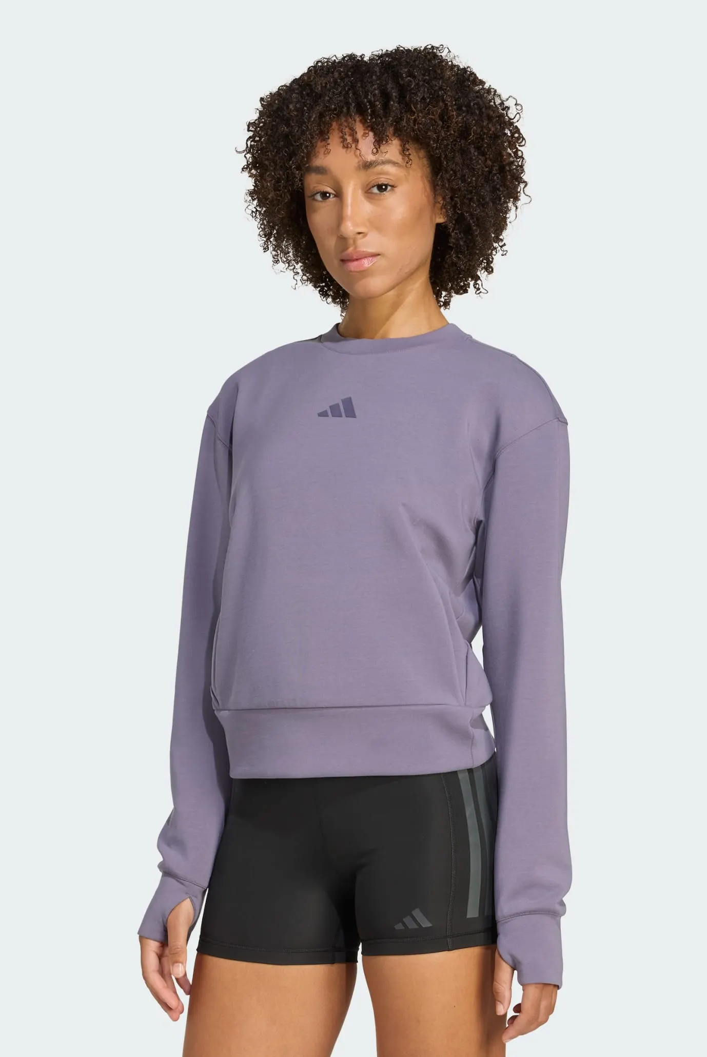 Жіночий бузковий світшот Designed-for-Training Warm-Up Crewneck 1