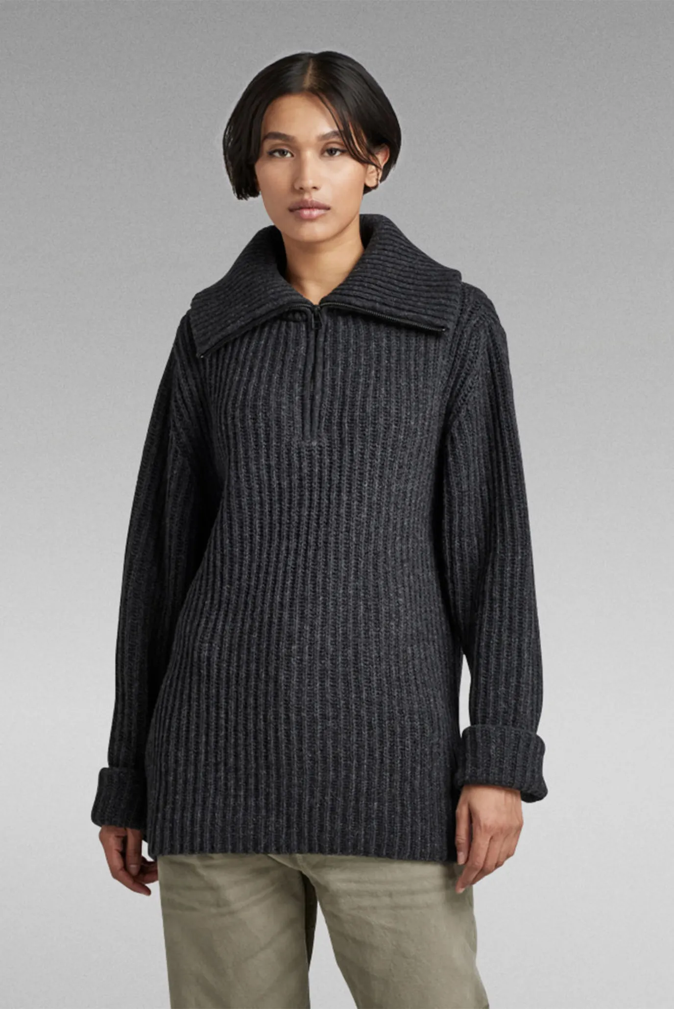 Женская серая шерстяная кофта Серый S G-Star RAW D22121,D170