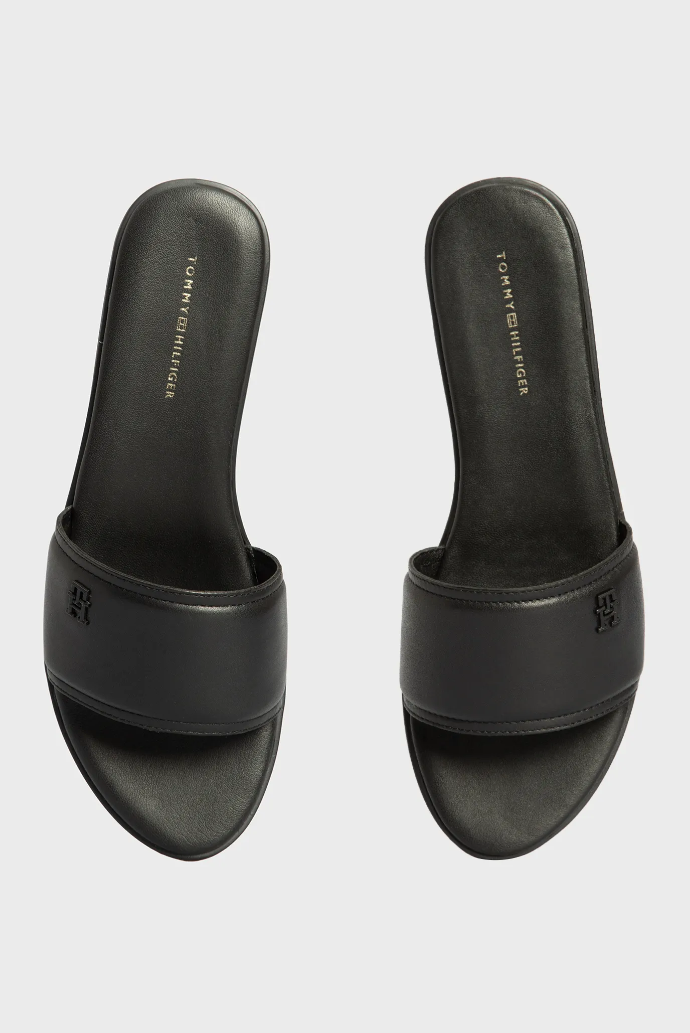 Женские черные кожаные слайдеры POP COLOR MULE 4