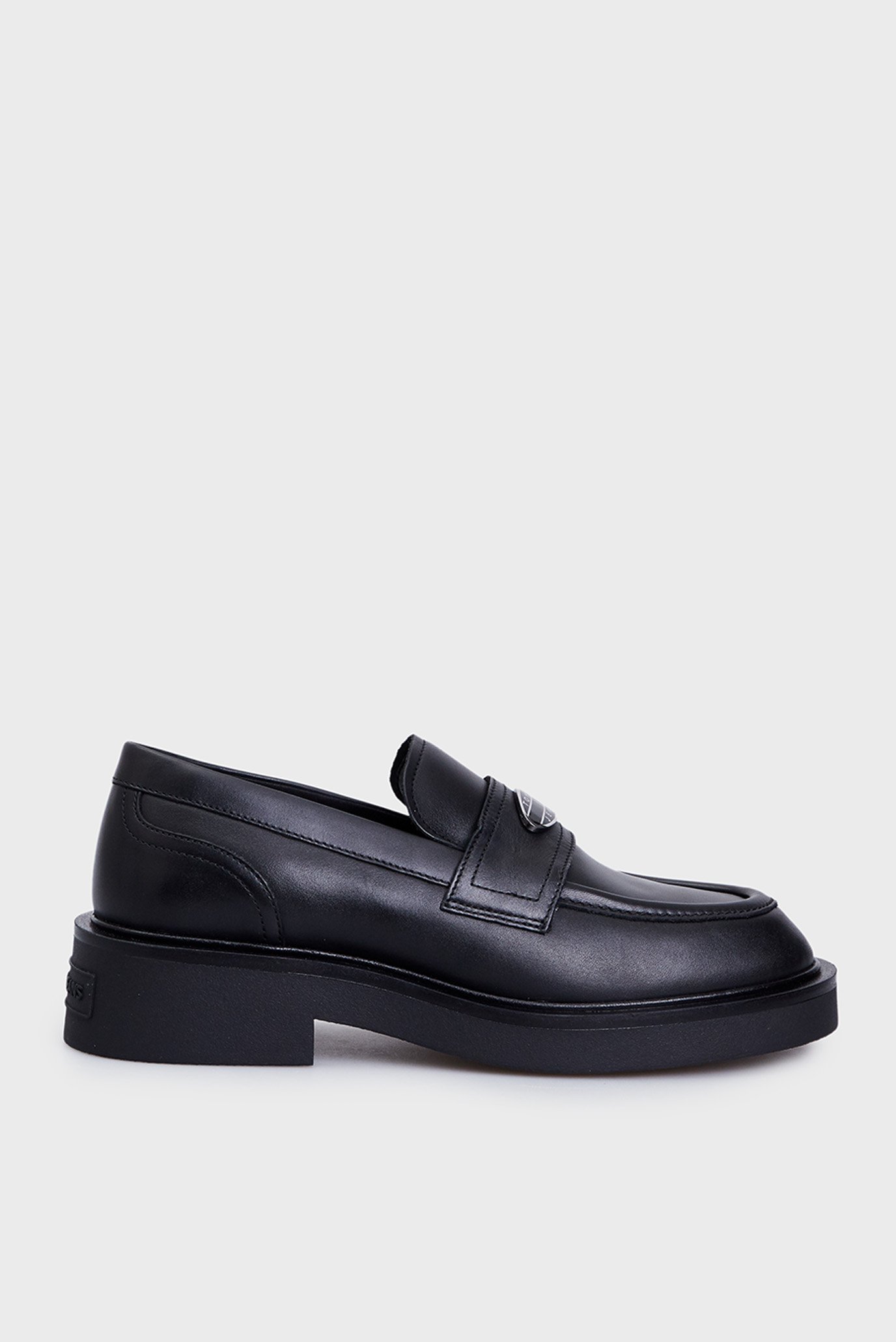 Женские черные кожаные лоферы TJW FLAT LOAFER 1