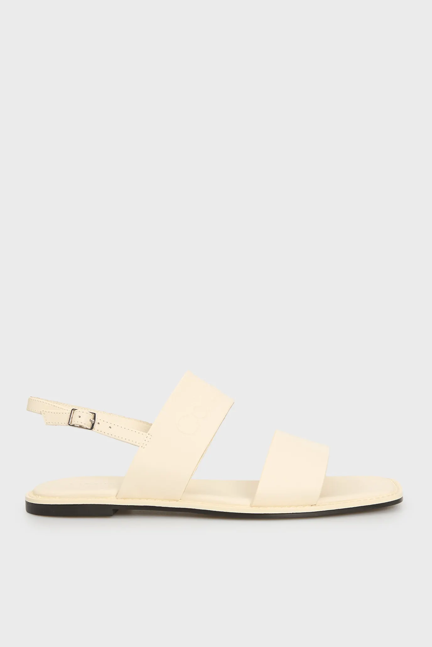 Жіночі білі шкіряні сандалі FLAT SANDAL - HE 1