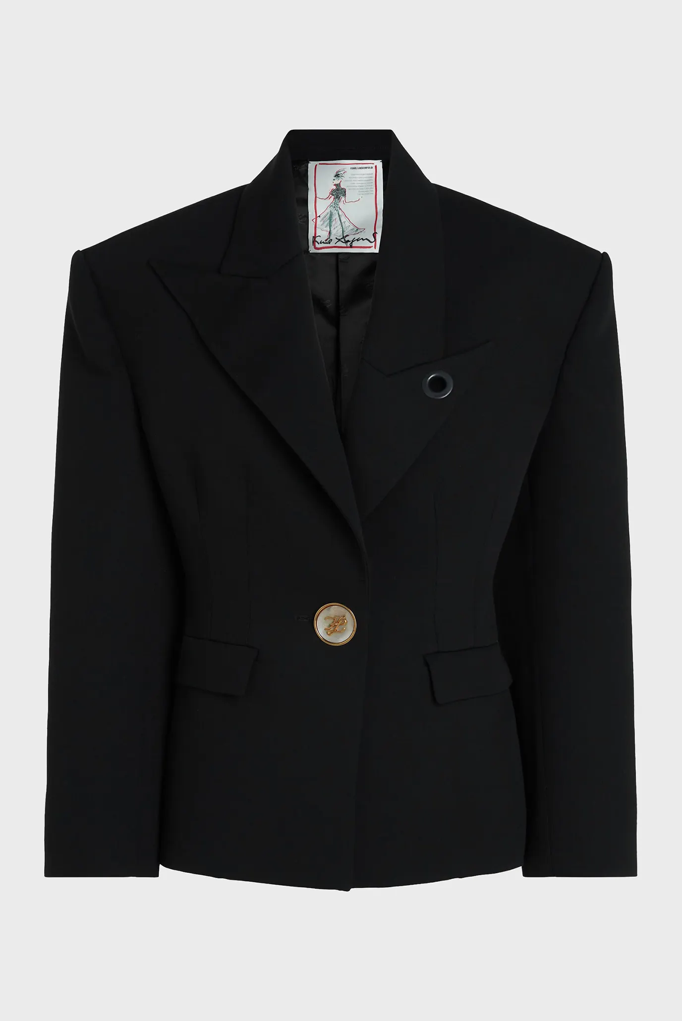 Женский черный жакет karl studio fashion 5