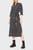 Жіноча чорна сукня з візерунком TJW DITSY BELTED MIDI