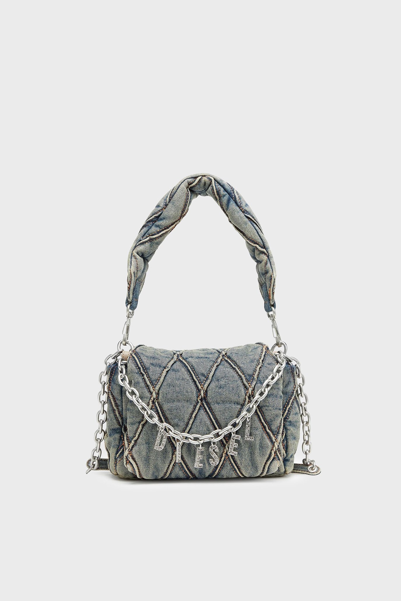 Женская голубая джинсовая сумка CHARM-D Голубой ONESIZE Diesel X09597 P5570 Женская голубая джинсовая сумка CHARM-D Голубой ONESIZE Diesel X09597 P5570