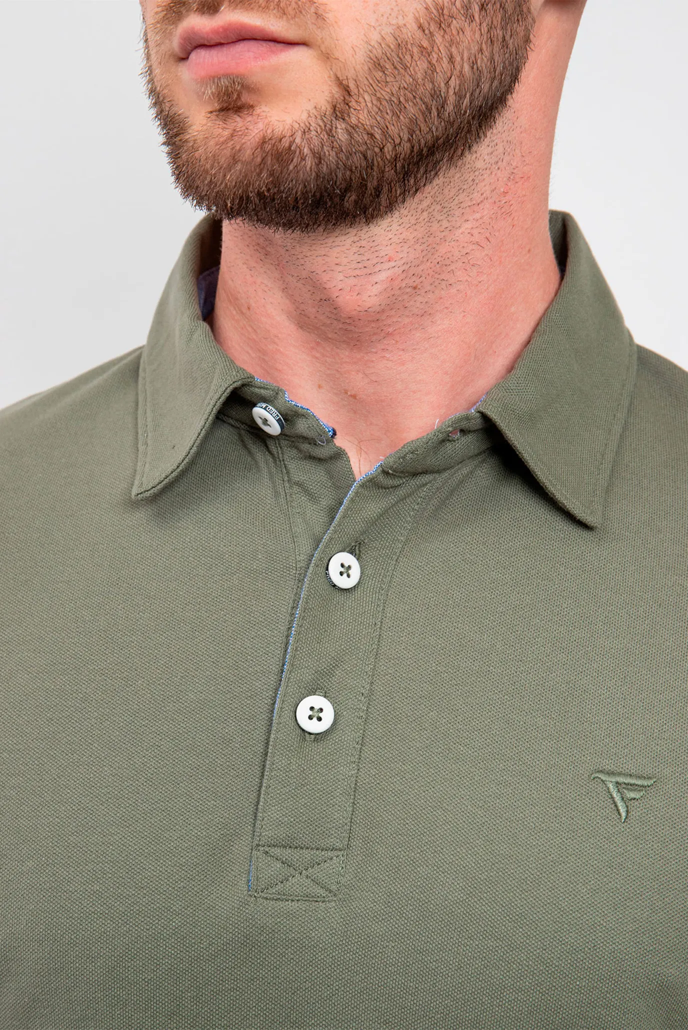 Мужское оливковое поло 4