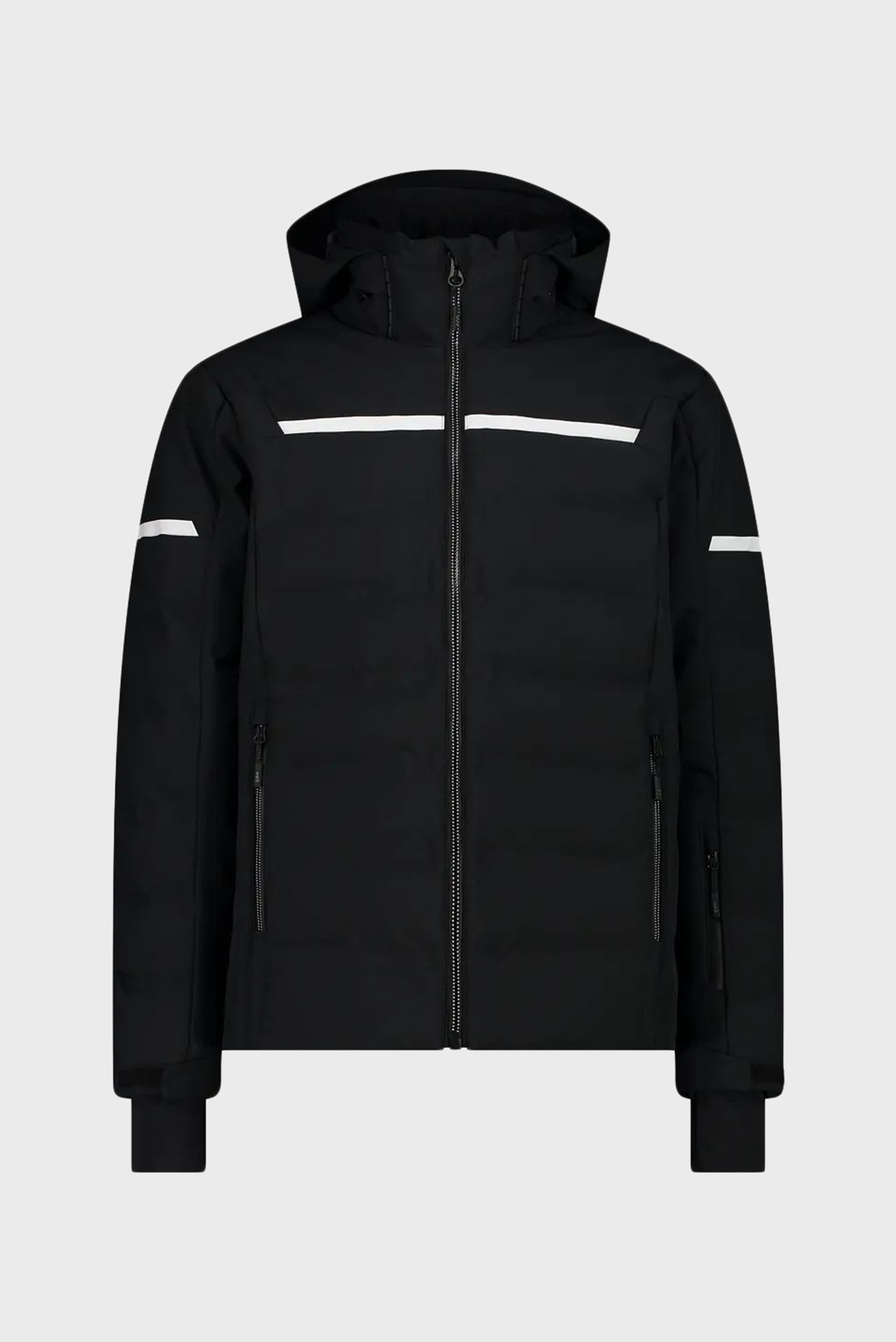 Мужская черная куртка ZIP HOOD STRETCH POLYES Черный 52 CMP 34W4697-U901 Мужская черная куртка ZIP HOOD STRETCH POLYES Черный 52 CMP 34W4697-U901