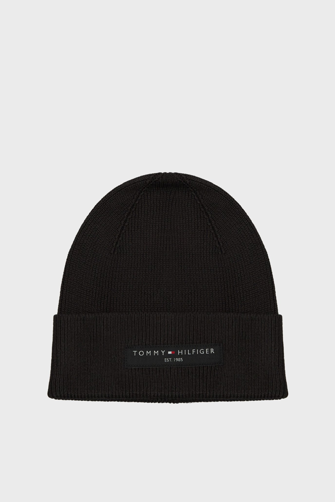 Чоловіча чорна шапка TH FOUNDATION COTTON BEANIE 1