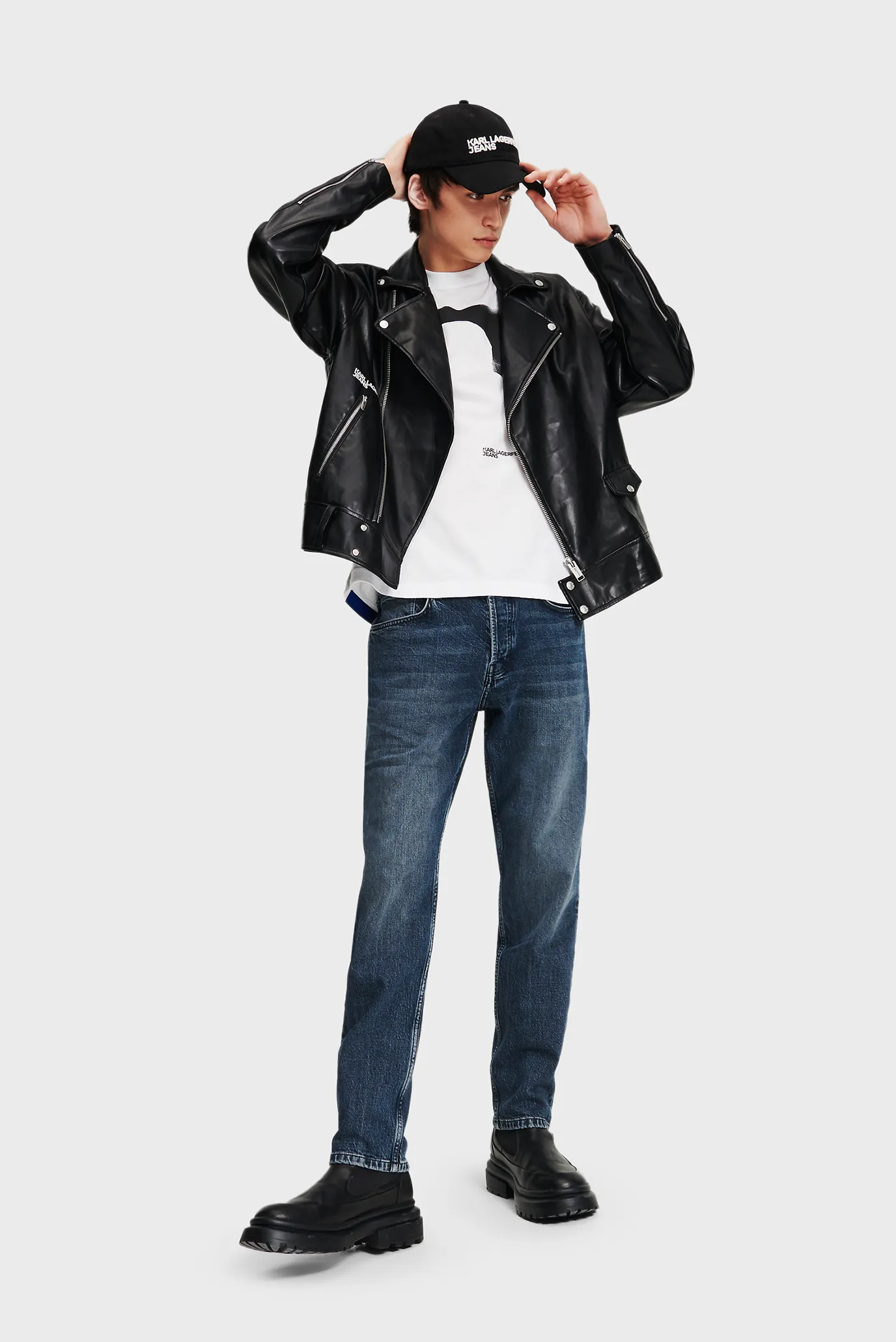 Мужская белая футболка KLJ REGULAR KARL SSLV TEE 2