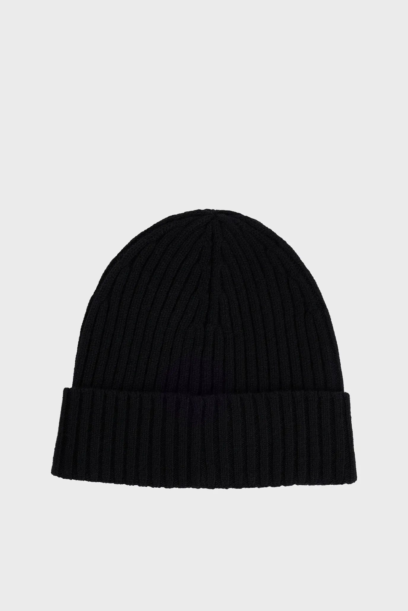 Мужская черная шерстяная шапка 2