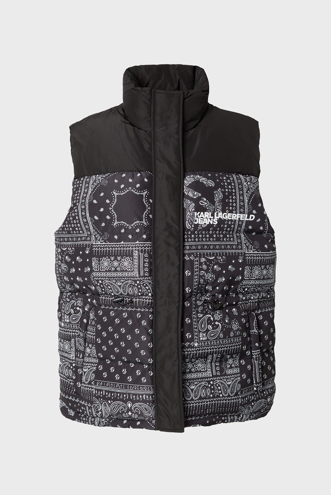 Женский черный жилет KLJ BLOCKED PUFFER VEST 1