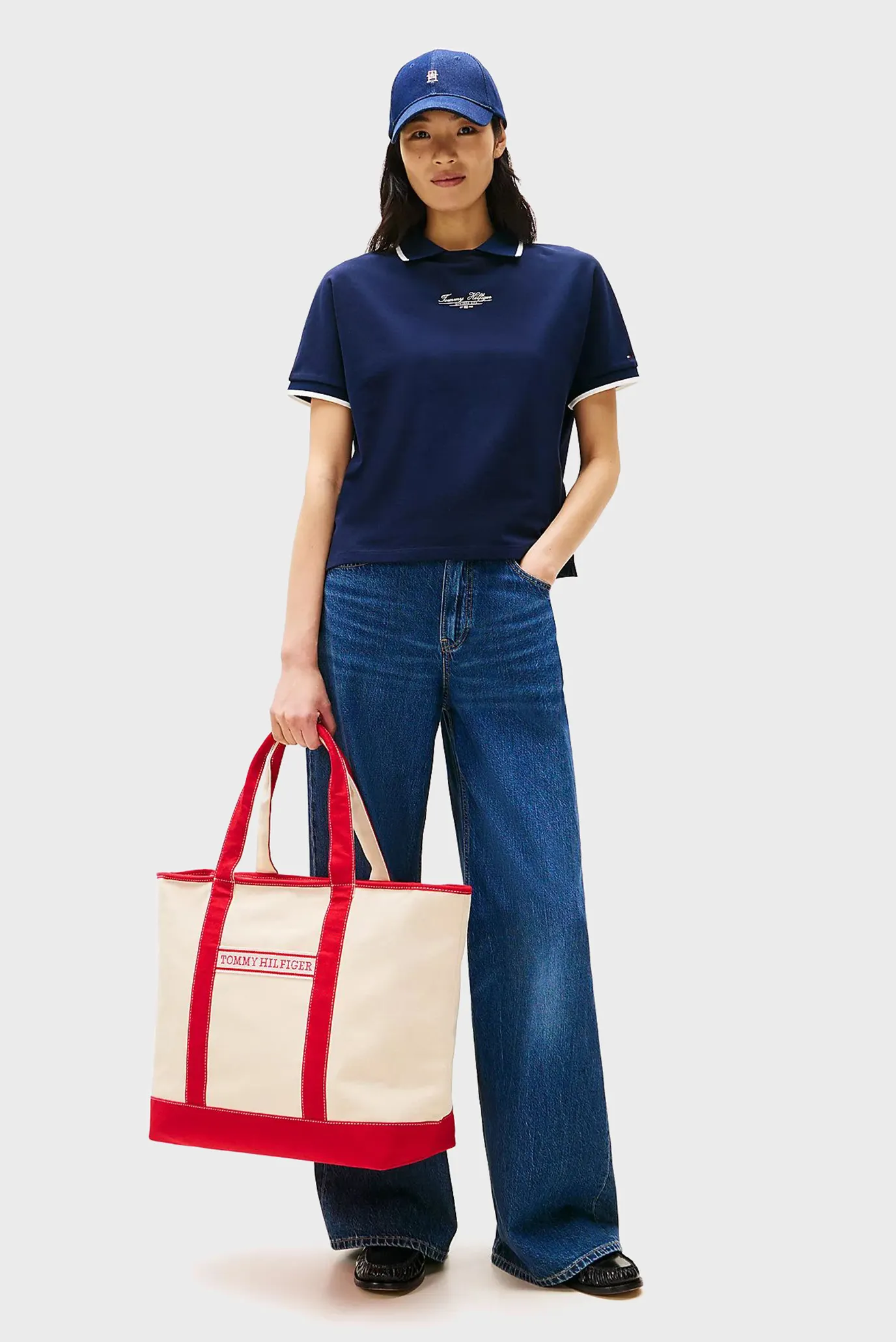 Бежева сумка TH SUMMER CANVAS TOTE 2