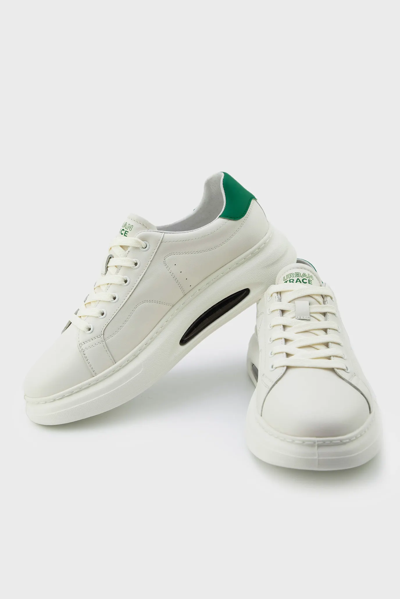 Мужские белые кожаные кроссовки 4