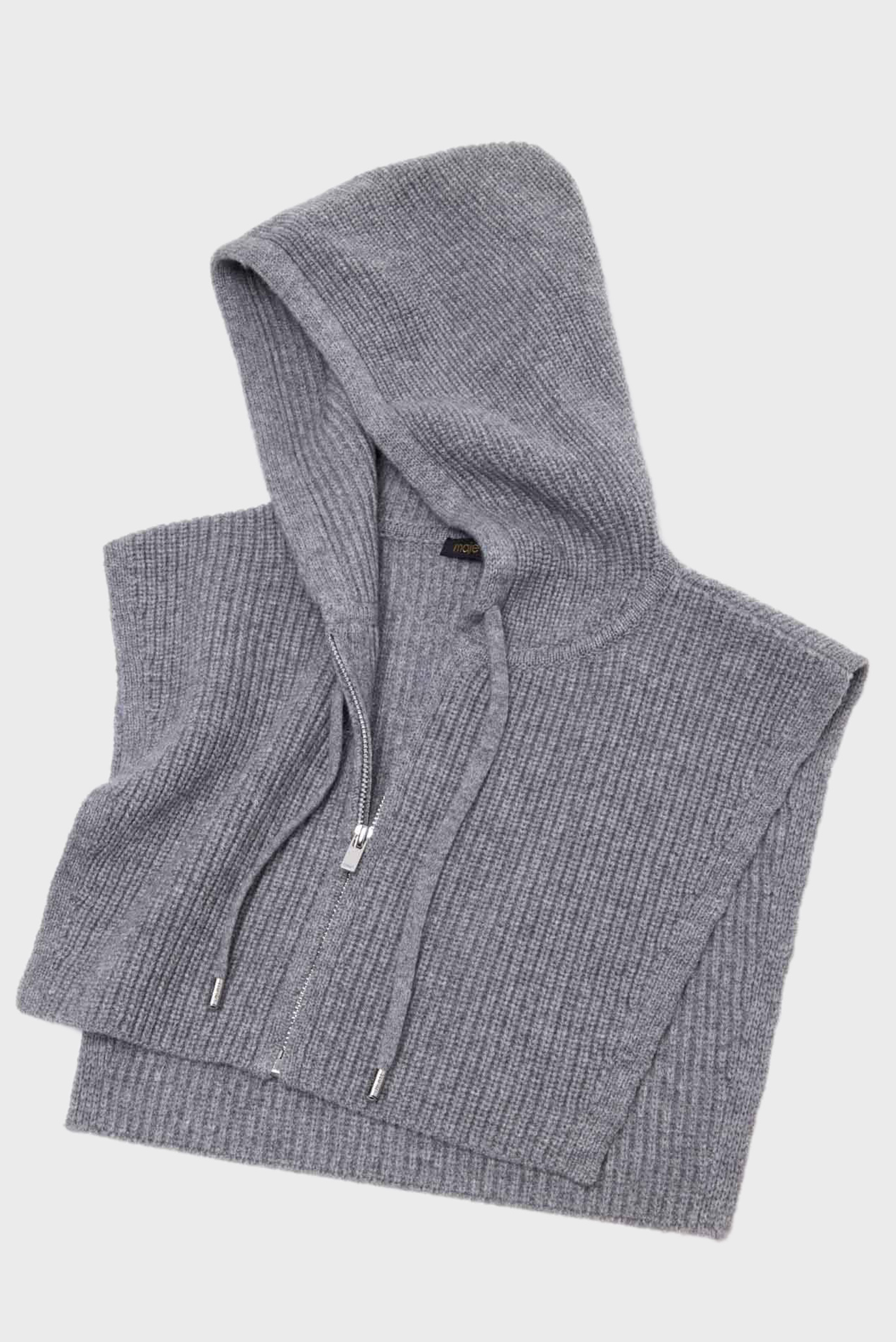 Женская серая шерстяная манишка Серый ONESIZE MAJE MFABO00487_Grey Женская серая шерстяная манишка Серый ONESIZE MAJE MFABO00487_Grey
