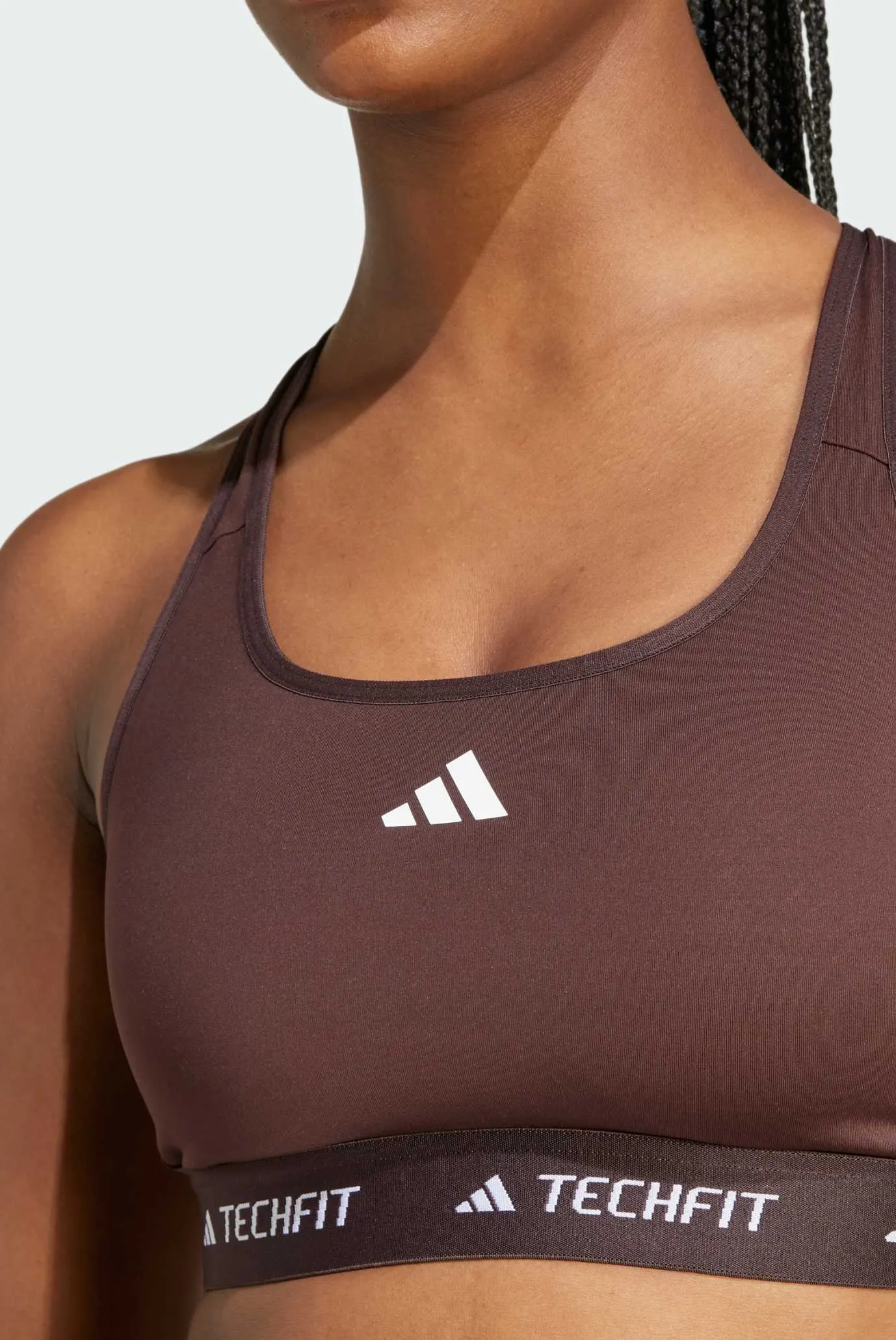 Жіночий коричневий топ Techfit Medium-Support 6