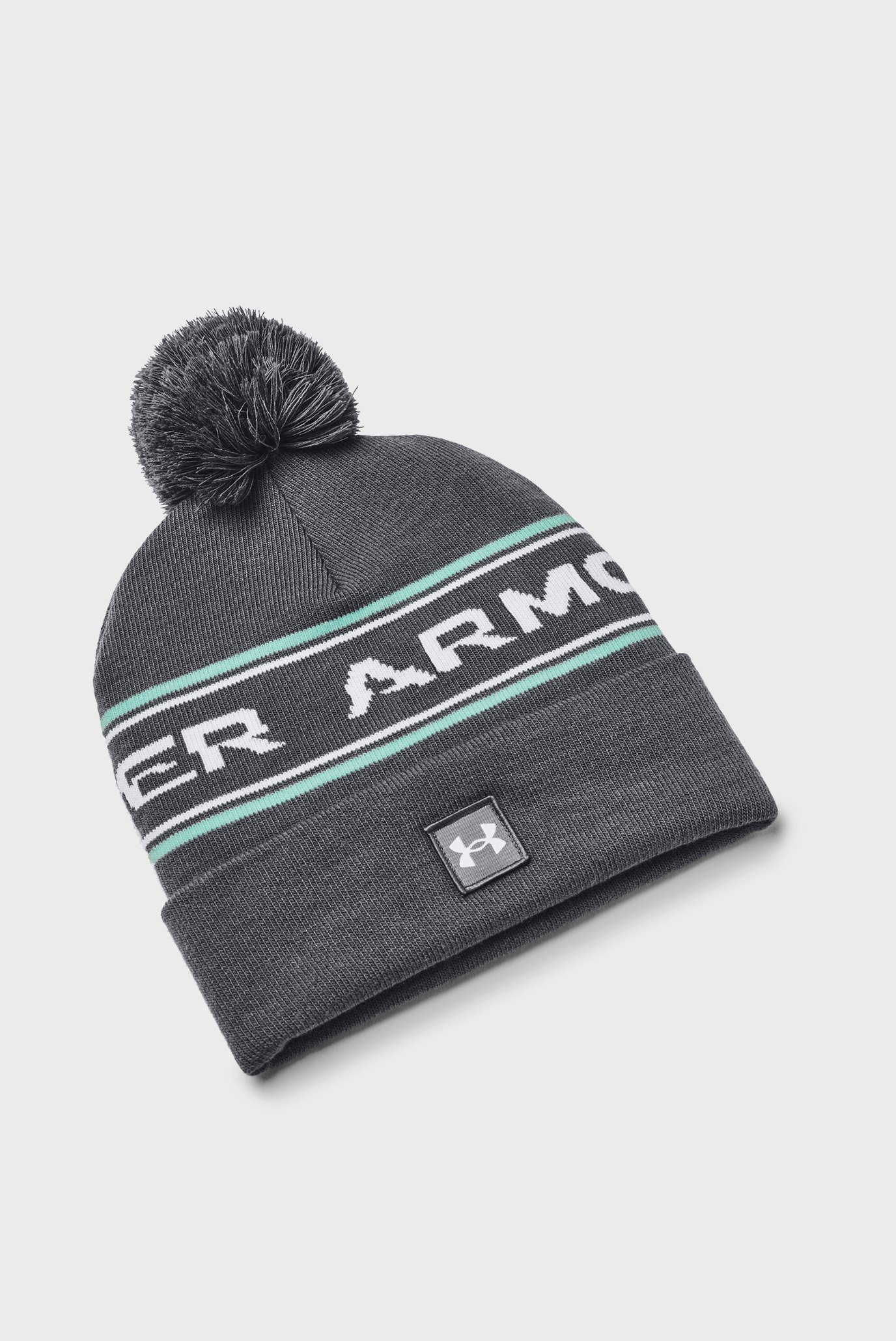 Чоловіча сіра шапка UA Men's Halftime Pom Beanie 1