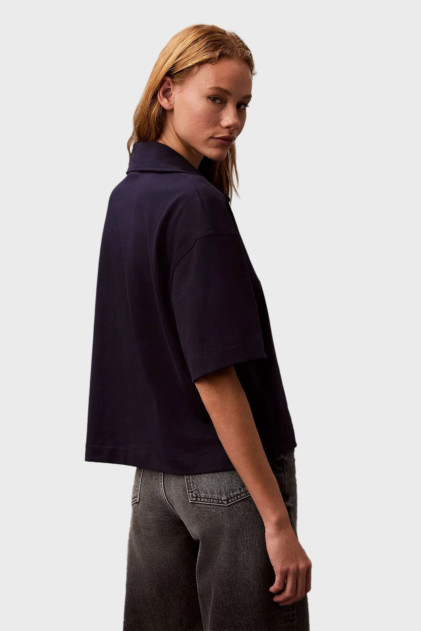 Жіноче темно-синє поло SS RUGBY JERSEY PATCH 3