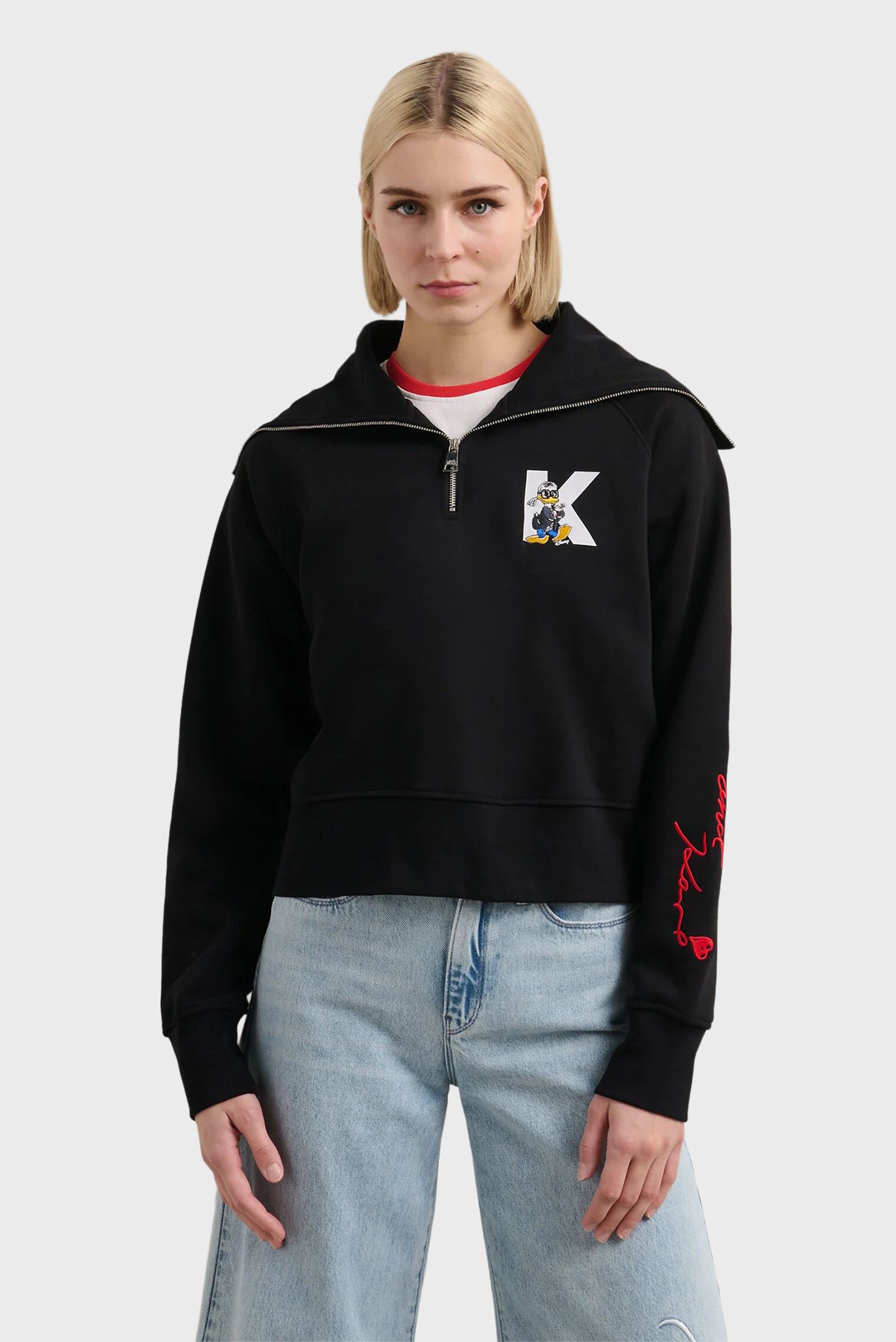 Женская черная спортивная кофта KL X DISNEY Черный L Karl Lagerfeld A3W20063 Женская черная спортивная кофта KL X DISNEY Черный L Karl Lagerfeld A3W20063