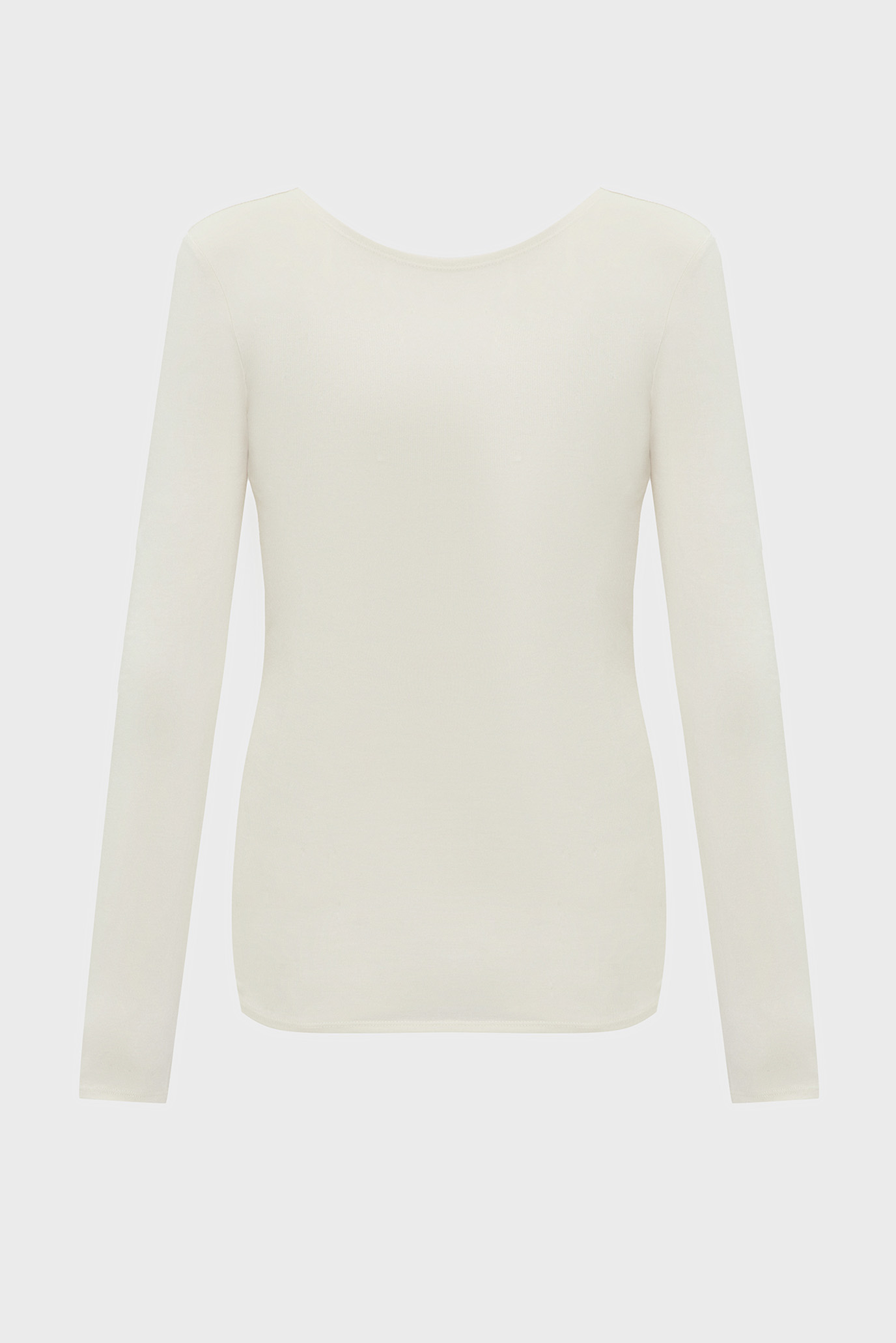 Жіночий білий топ JERSEY C-NECK METAL TOP LS 1