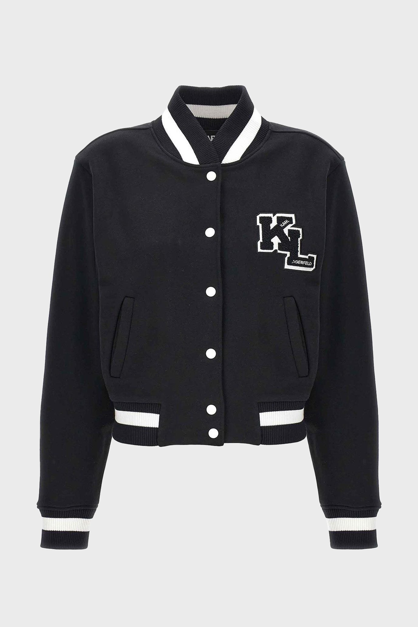 Женский черный бомбер VARSITY SWEAT JACKET 1