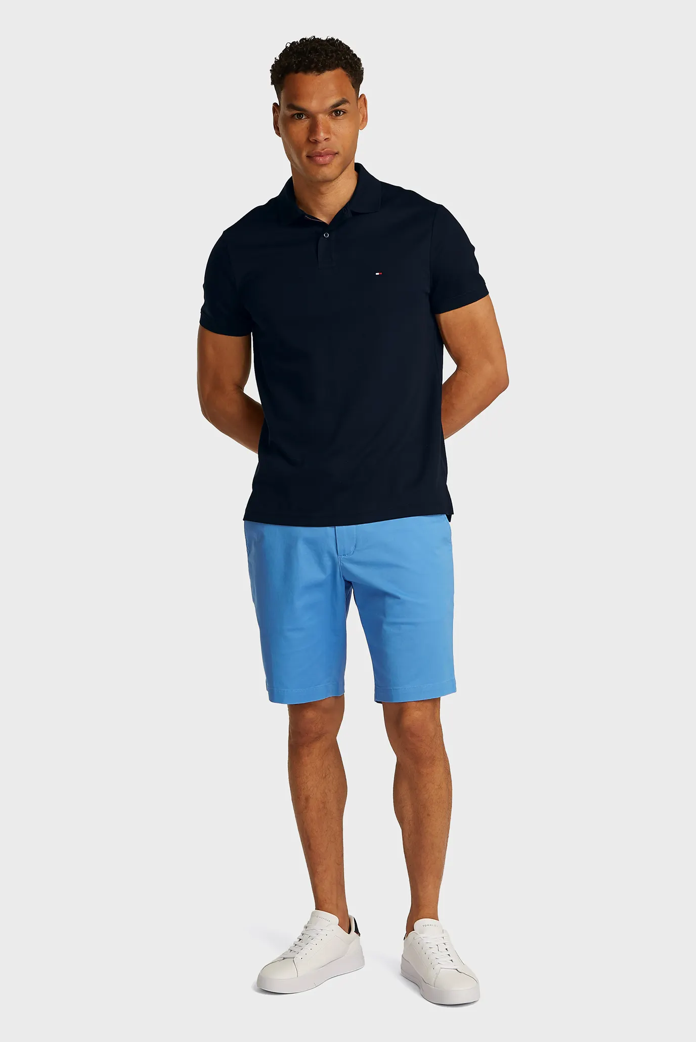 Мужское темно-синее поло INTERLOCK PLACKET 2