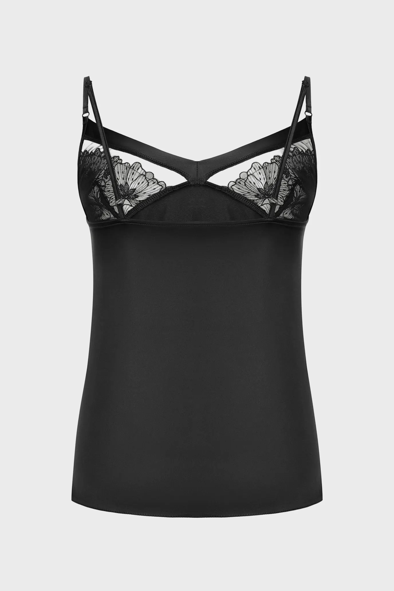 Жіноча чорна піжама (топ, шорти) 3