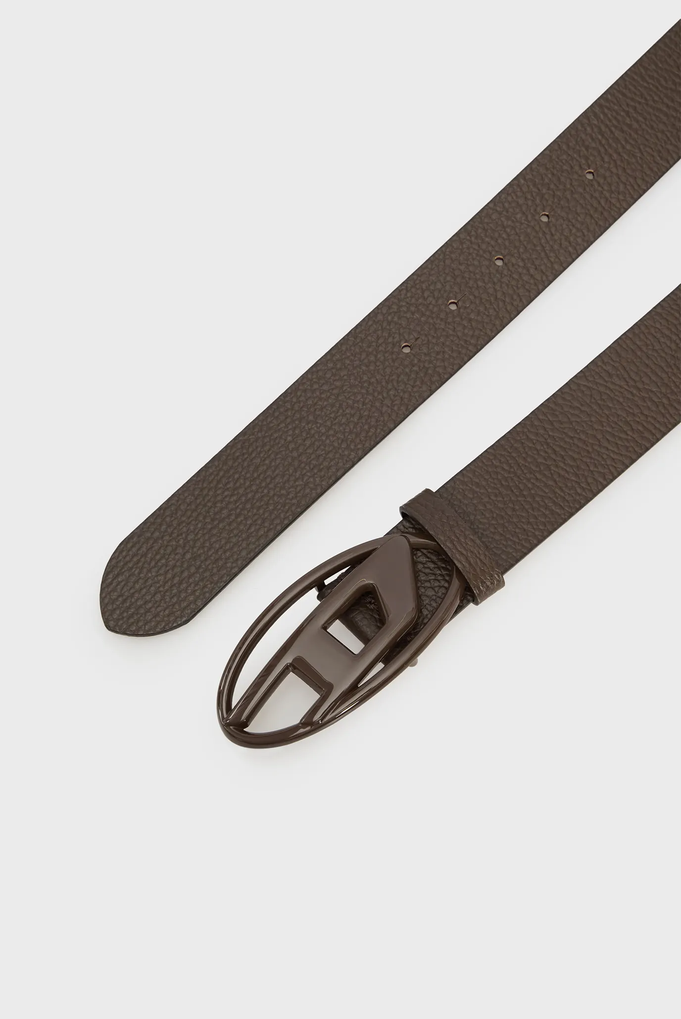 Коричневый кожаный ремень OVAL D 3