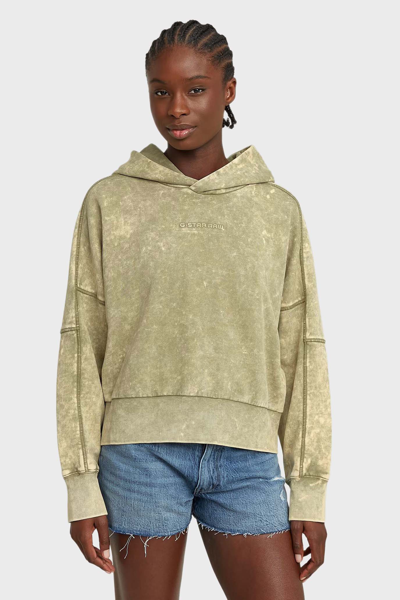 Женское оливковое худи Washed Оливковый XS G-Star RAW D26362,D969 Женское оливковое худи Washed Оливковый XS G-Star RAW D26362,D969