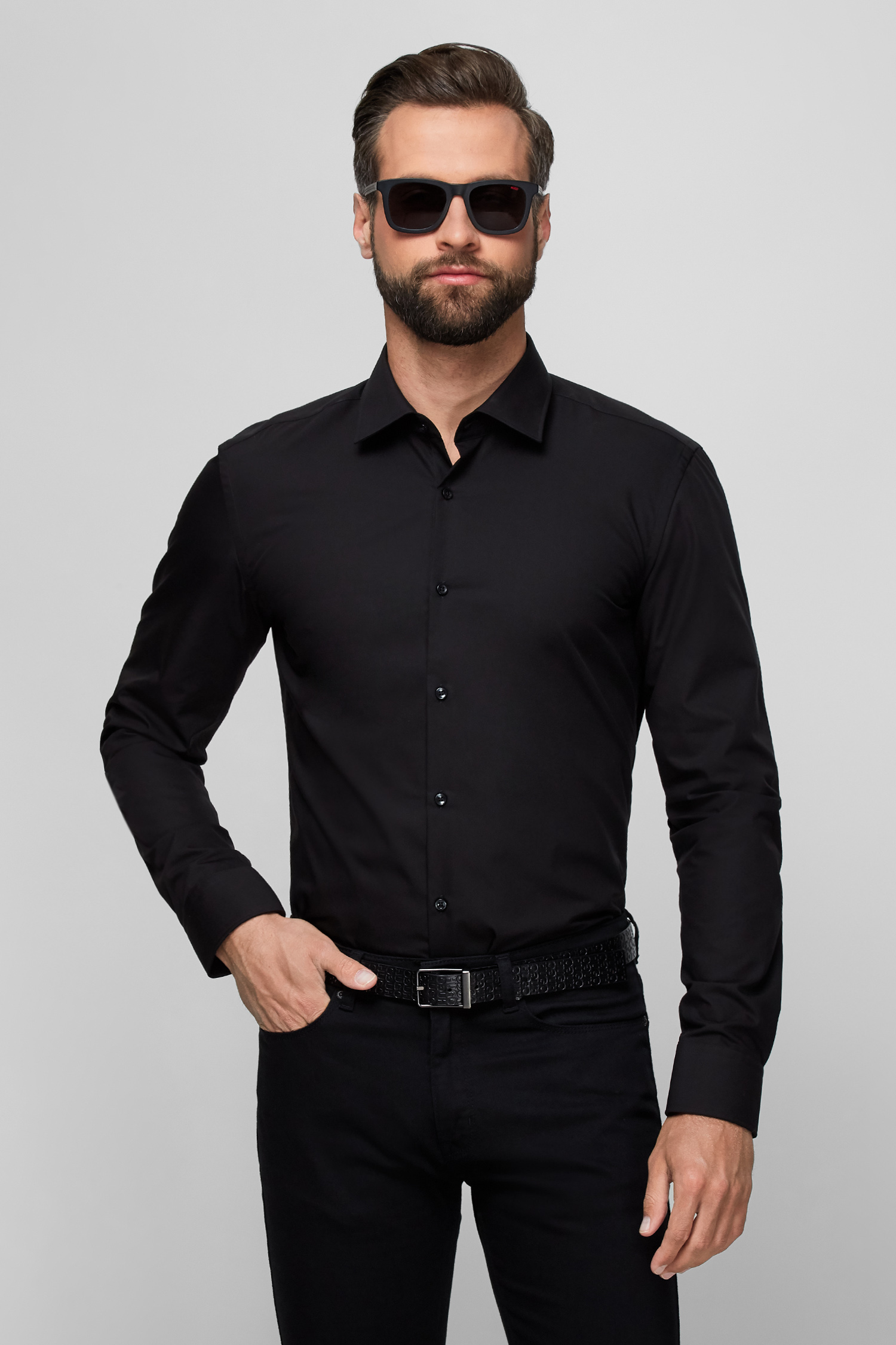 Мужская черная рубашка 1