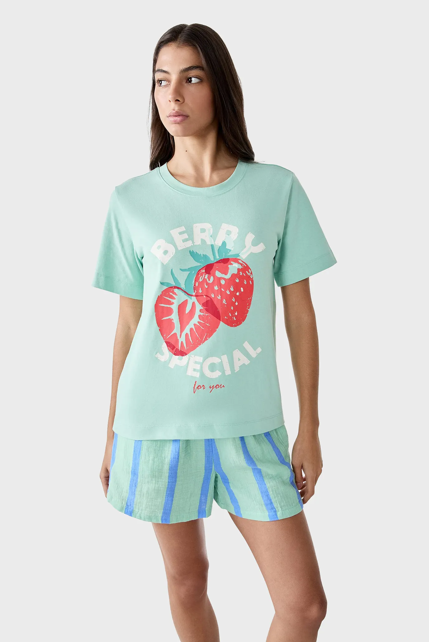 Женская бирюзовая футболка CLARRIE 4