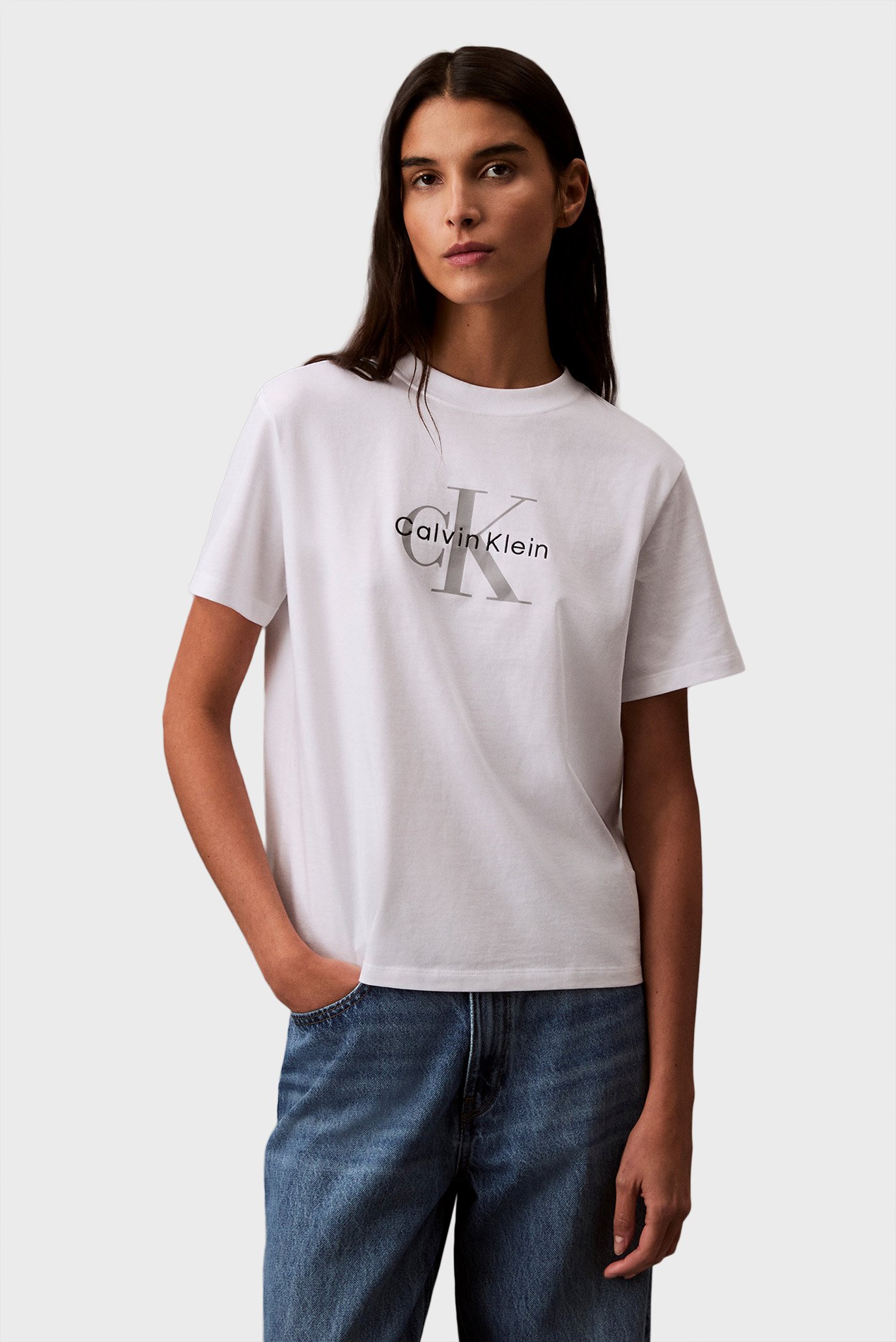 Женская белая футболка CLSSC MNLG Белый XXS Calvin Klein Jeans LV047B865G Женская белая футболка CLSSC MNLG Белый XXS Calvin Klein Jeans LV047B865G