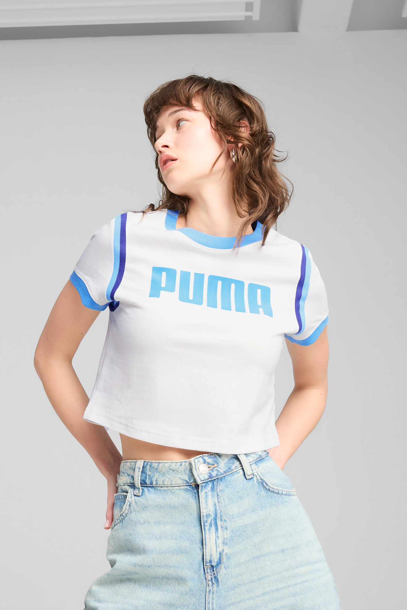 Жіноча біла футболка FUTURE.PUMA.ARCHIVE Graphic Baby Tee Women 1