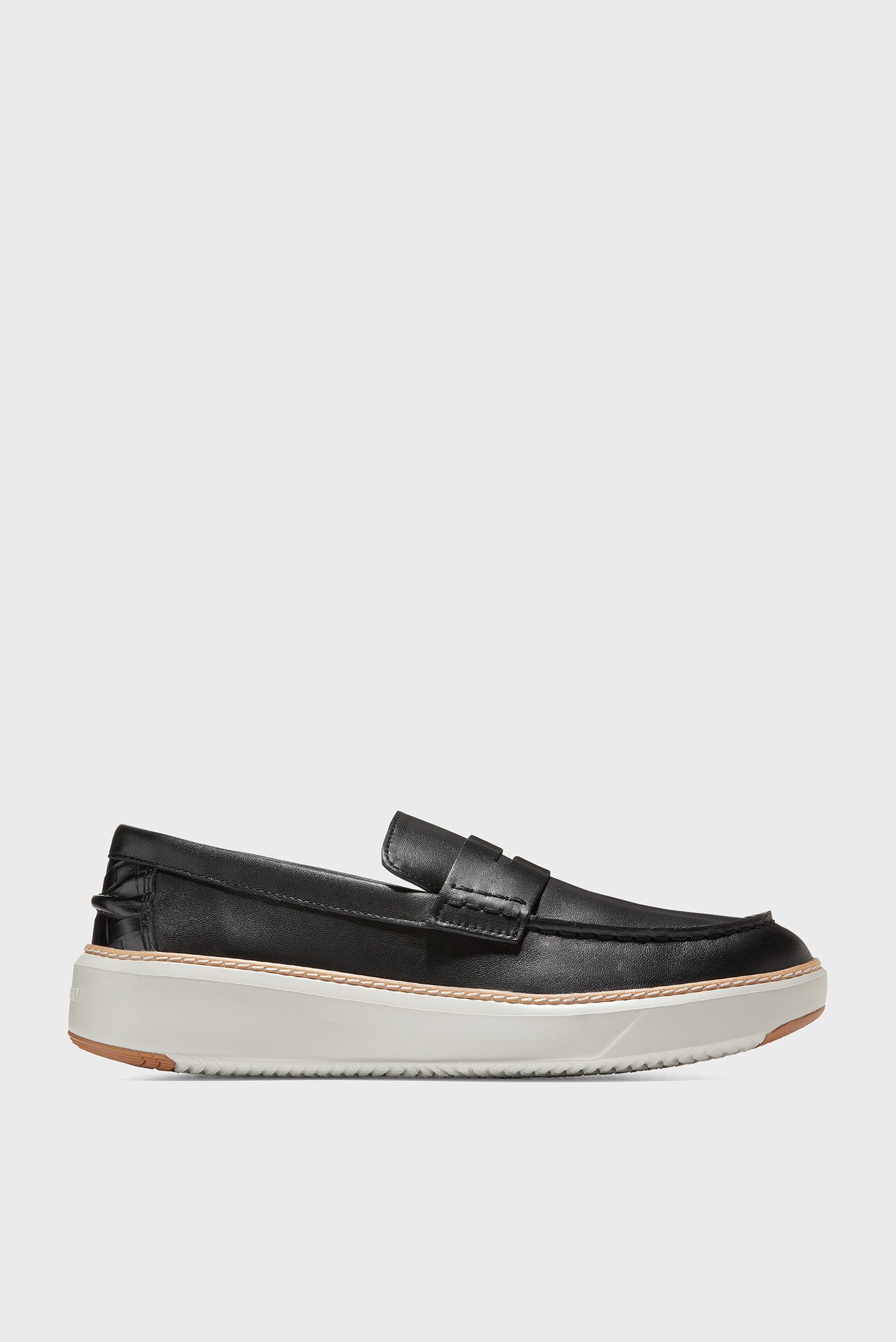 Чоловічі чорні шкіряні лофери GrandPrø Topspin Penny Loafer 1