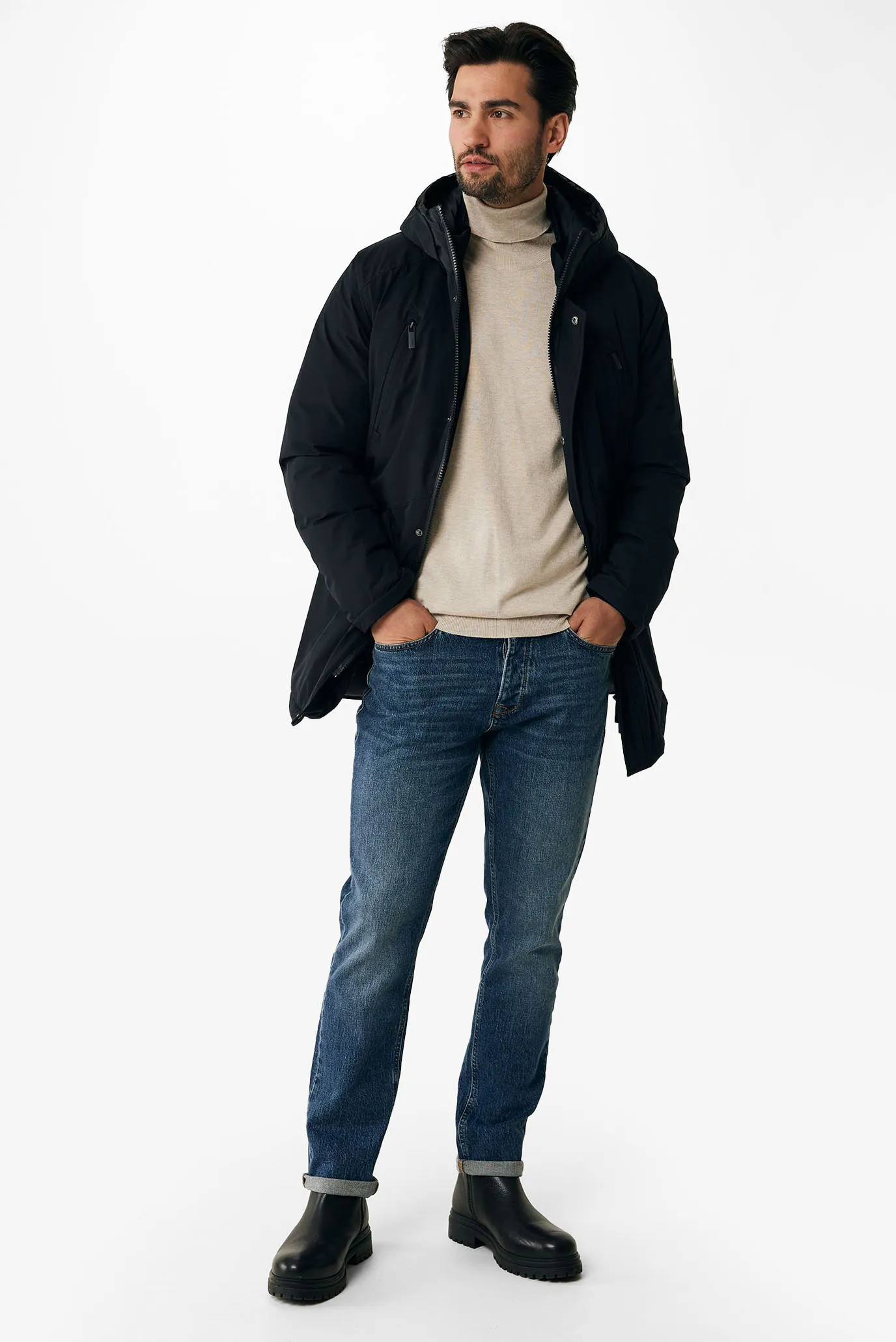Чоловіча чорна парка 3