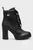Жіночі чорні шкіряні ботильйони HEEL
