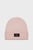 Жіноча рожева вовняна шапка MONOLOGO RUBBER BEANIE