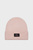 Женская розовая шерстяная шапка MONOLOGO RUBBER BEANIE