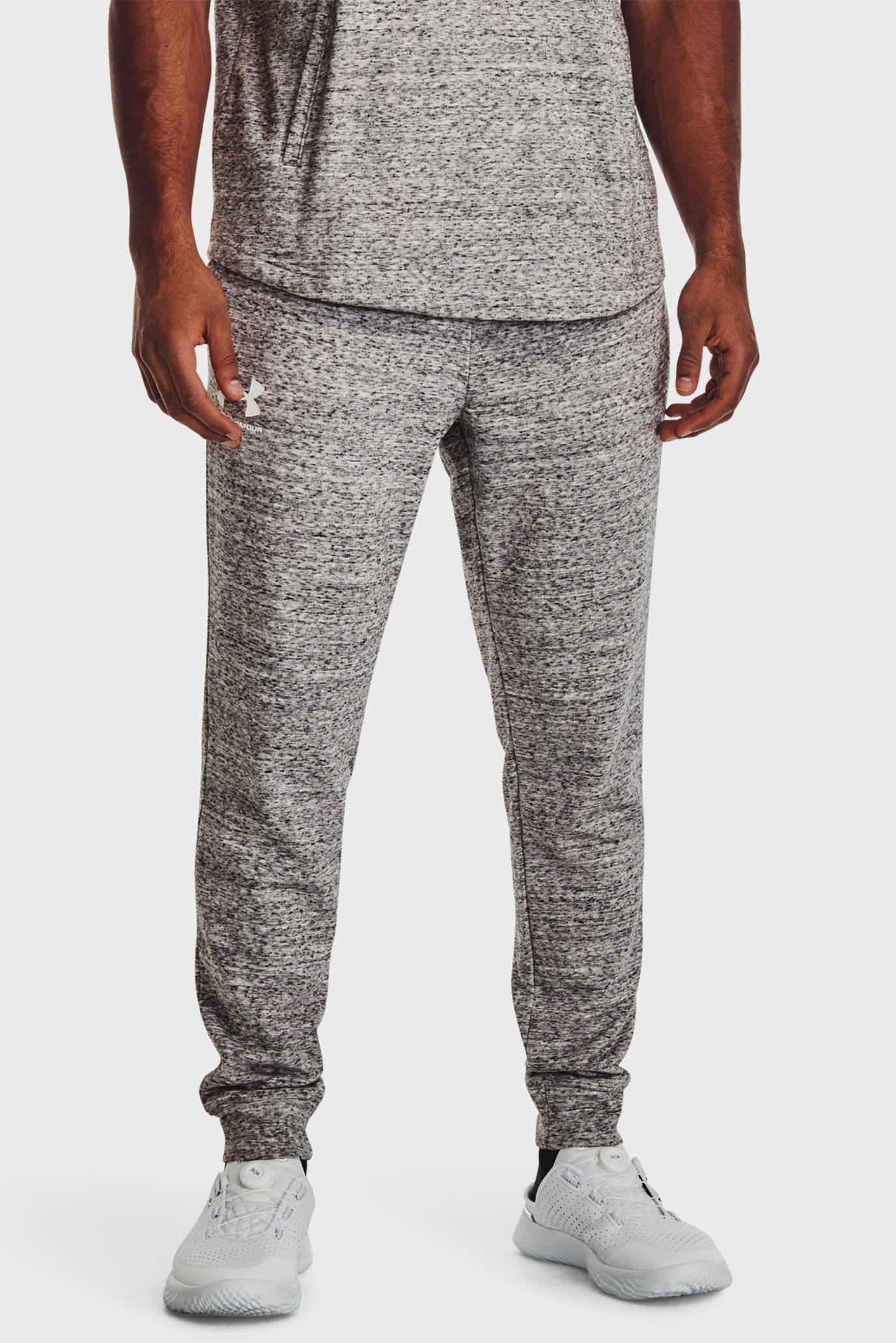 Чоловічі сірі спортивні штани UA Rival Terry Jogger 1